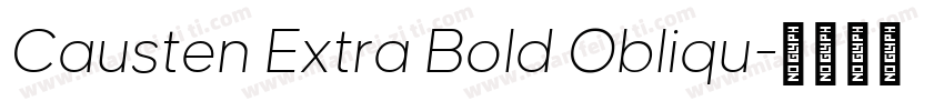 Causten Extra Bold Obliqu字体转换